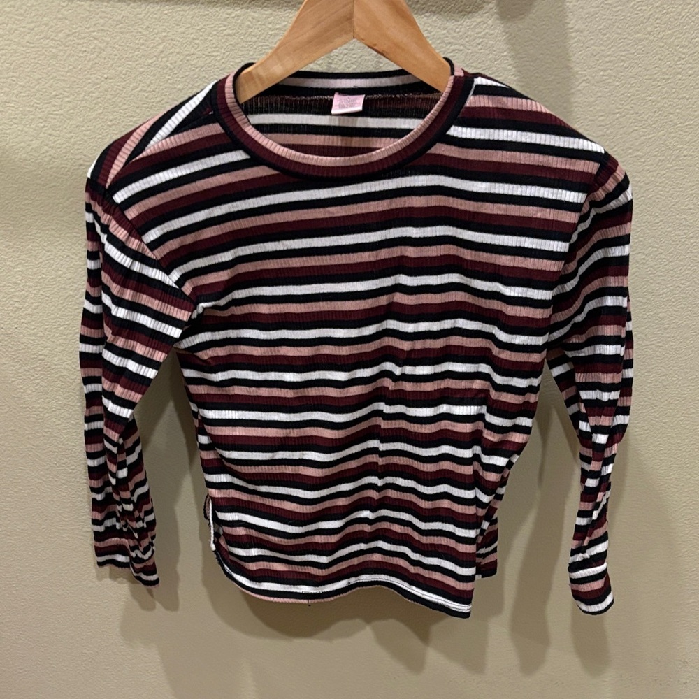 Mimi Chica Multicolor Striped mock turtleneck Top